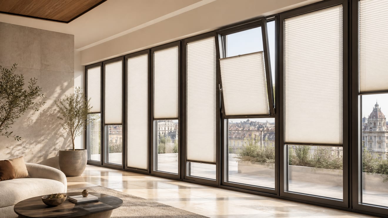 Elegant European window treatments in a Manhattan luxury apartment